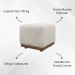 Kit 02 Puff Decorativo Quadrado Para Sala Quarto Penteadeira Dalilla Bege