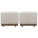 Kit 02 Puff Decorativo Quadrado Para Sala Quarto Penteadeira Dalilla Bege