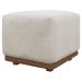 Kit 02 Puff Decorativo Quadrado Para Sala Quarto Penteadeira Dalilla Bege