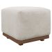Kit 02 Puff Decorativo Quadrado Para Sala Quarto Penteadeira Dalilla Bege