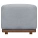Kit 02 Puff Decorativo Quadrado Para Sala Quarto Penteadeira Dalilla Cinza