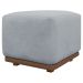 Kit 02 Puff Decorativo Quadrado Para Sala Quarto Penteadeira Dalilla Cinza