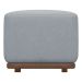 Kit 02 Puff Decorativo Quadrado Para Sala Quarto Penteadeira Dalilla Cinza