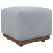 Kit 02 Puff Decorativo Quadrado Para Sala Quarto Penteadeira Dalilla Cinza