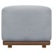 Kit 02 Puff Decorativo Quadrado Para Sala Quarto Penteadeira Dalilla Cinza