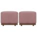 Kit 02 Puff Decorativo Quadrado Para Sala Quarto Penteadeira Dalilla Rosê