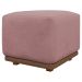 Kit 02 Puff Decorativo Quadrado Para Sala Quarto Penteadeira Dalilla Rosê
