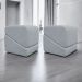 Kit 02 Puff Decorativo Quadrado Para Sala Quarto Penteadeira Sense Boucle Cinza
