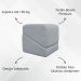 Kit 02 Puff Decorativo Quadrado Para Sala Quarto Penteadeira Sense Boucle Cinza