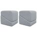 Kit 02 Puff Decorativo Quadrado Para Sala Quarto Penteadeira Sense Boucle Cinza