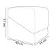 Kit 02 Puff Decorativo Quadrado Para Sala Quarto Penteadeira Sense Boucle Rosê
