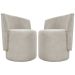 Kit 2 Poltronas Decorativa Para Sala Recepção Aura Bouclé Premium Bege