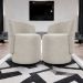 Kit 2 Poltronas Decorativa Para Sala Recepção Aura Bouclé Premium Bege