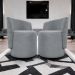 Kit 2 Poltronas Decorativa Para Sala Recepção Aura Bouclé Premium Cinza