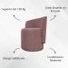 Kit 2 Poltronas Decorativa Para Sala Recepção Aura Bouclé Premium Rosê
