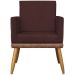 Kit 2 Poltronas Decorativa Para Sala Recepção Consultório Cadeira Lis Corino Peroba e Suede Bordô