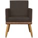 Kit 2 Poltronas Decorativa Para Sala Recepção Consultório Cadeira Lis Corino Peroba e Suede Marrom