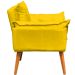 Kit 2 Poltronas Decorativa Para Sala Recepção Manicure Consultório Alice Suede Amarelo Pés Trapézio