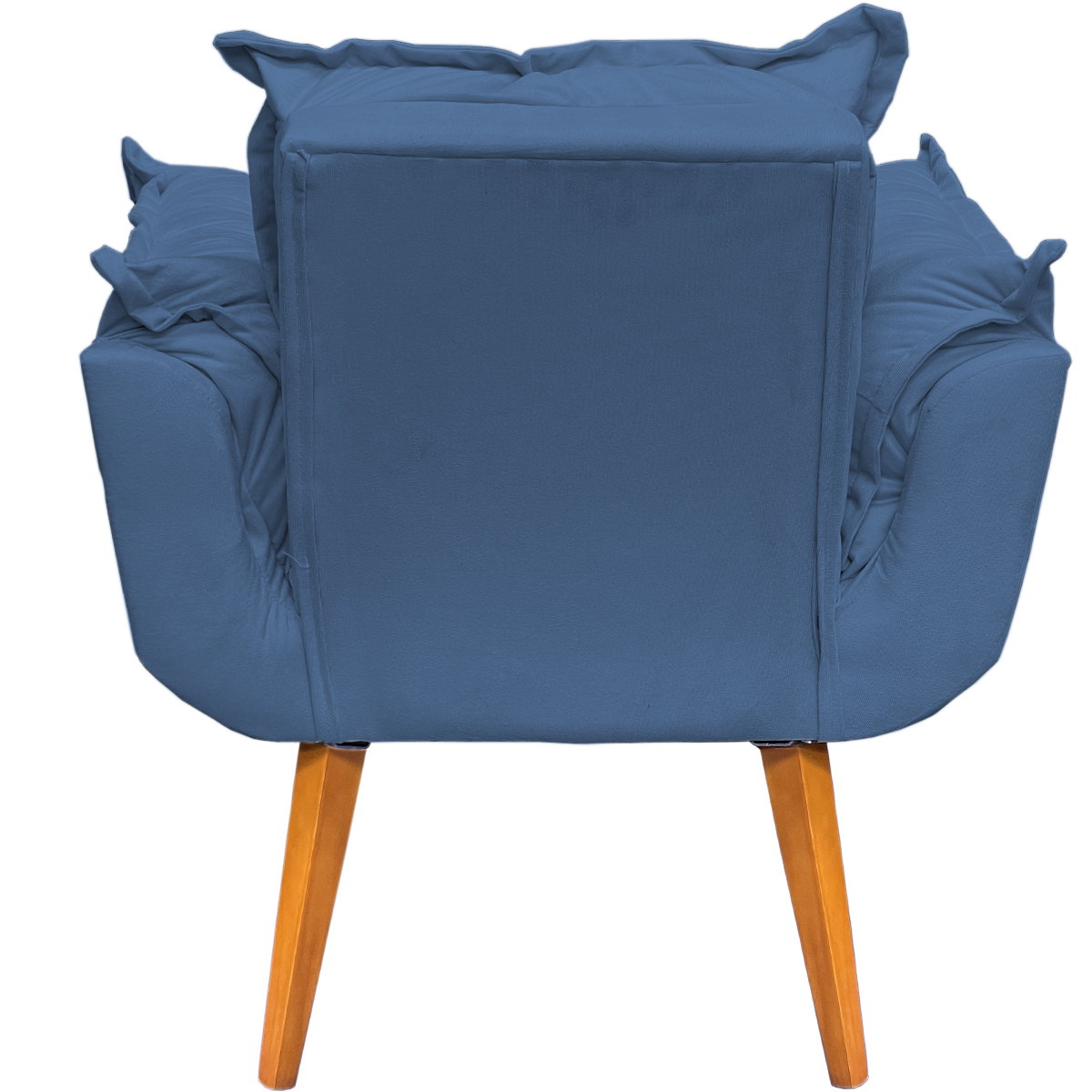 Kit 2 Poltronas Decorativa Para Sala Recepção Manicure Consultório Alice Suede Azul Marinho Pés Trapézio