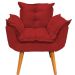 Kit 2 Poltronas Decorativa Para Sala Recepção Manicure Consultório Alice Suede Bordô Pés Trapézio