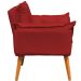 Kit 2 Poltronas Decorativa Para Sala Recepção Manicure Consultório Alice Suede Bordô Pés Trapézio