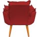 Kit 2 Poltronas Decorativa Para Sala Recepção Manicure Consultório Alice Suede Bordô Pés Trapézio