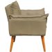 Kit 2 Poltronas Decorativa Para Sala Recepção Manicure Consultório Alice Suede Nude Pés Trapézio