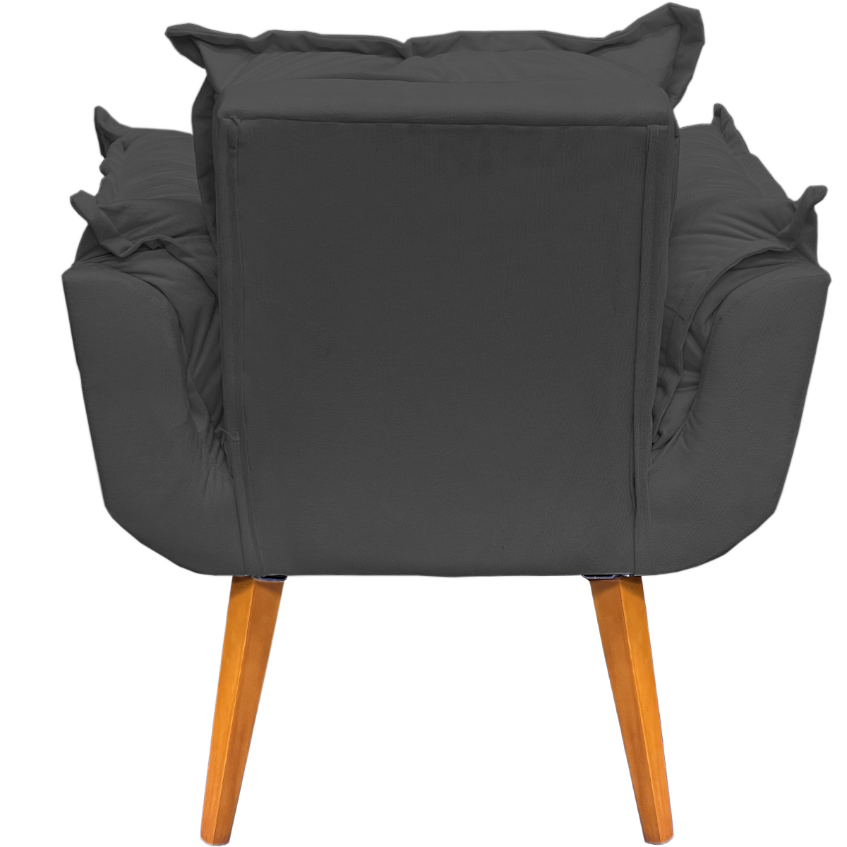 Kit 2 Poltronas Decorativa Para Sala Recepção Manicure Consultório Alice Suede Preto Pés Trapézio