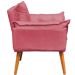 Kit 2 Poltronas Decorativa Para Sala Recepção Manicure Consultório Alice Suede Rosê Pés Trapézio
