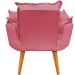 Kit 2 Poltronas Decorativa Para Sala Recepção Manicure Consultório Alice Suede Rosê Pés Trapézio