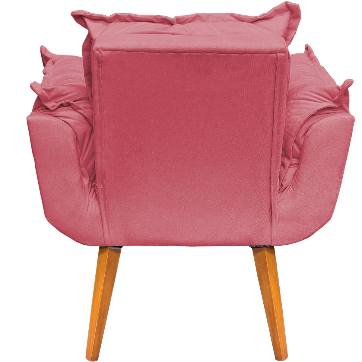 Kit 2 Poltronas Decorativa Para Sala Recepção Manicure Consultório Alice Suede Rosê Pés Trapézio