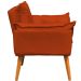 Kit 2 Poltronas Decorativa Para Sala Recepção Manicure Consultório Alice Suede Terracota Pés Trapézio