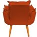 Kit 2 Poltronas Decorativa Para Sala Recepção Manicure Consultório Alice Suede Terracota Pés Trapézio