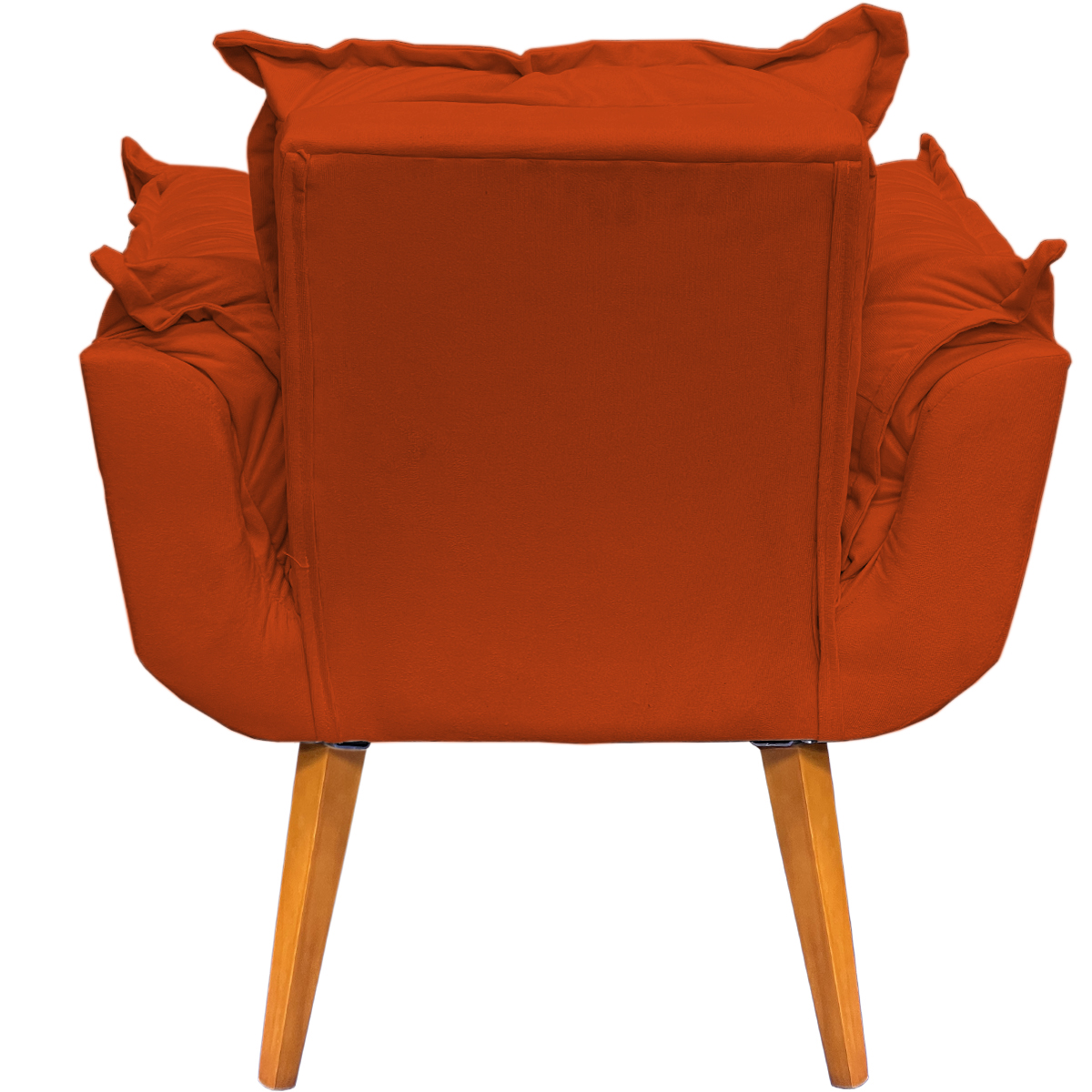 Kit 2 Poltronas Decorativa Para Sala Recepção Manicure Consultório Alice Suede Terracota Pés Trapézio
