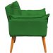 Kit 2 Poltronas Decorativa Para Sala Recepção Manicure Consultório Alice Suede Verde Pés Trapézio