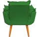 Kit 2 Poltronas Decorativa Para Sala Recepção Manicure Consultório Alice Suede Verde Pés Trapézio
