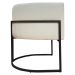 Kit 2 Poltronas Decorativa Para Sala Recepção Manicure Consultório Luna Corino Bege Base de Ferro Preto