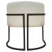 Kit 2 Poltronas Decorativa Para Sala Recepção Manicure Consultório Luna Corino Bege Base de Ferro Preto