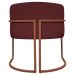 Kit 2 Poltronas Decorativa Para Sala Recepção Manicure Consultório Luna Corino Bordô Base de Ferro Bronze