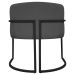 Kit 2 Poltronas Decorativa Para Sala Recepção Manicure Consultório Luna Corino Cinza Base de Ferro Preto
