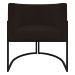 Kit 2 Poltronas Decorativa Para Sala Recepção Manicure Consultório Luna Corino Cinza Marrom de Ferro Preto