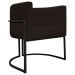 Kit 2 Poltronas Decorativa Para Sala Recepção Manicure Consultório Luna Corino Cinza Marrom de Ferro Preto