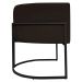 Kit 2 Poltronas Decorativa Para Sala Recepção Manicure Consultório Luna Corino Cinza Marrom de Ferro Preto