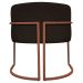 Kit 2 Poltronas Decorativa Para Sala Recepção Manicure Consultório Luna Corino Marrom Base de Ferro Bronze