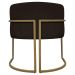 Kit 2 Poltronas Decorativa Para Sala Recepção Manicure Consultório Luna Corino Marrom Base de Ferro Dourado