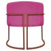 Kit 2 Poltronas Decorativa Para Sala Recepção Manicure Consultório Luna Corino Pink Base de Ferro Bronze
