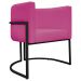 Kit 2 Poltronas Decorativa Para Sala Recepção Manicure Consultório Luna Corino Pink Base de Ferro Bronze