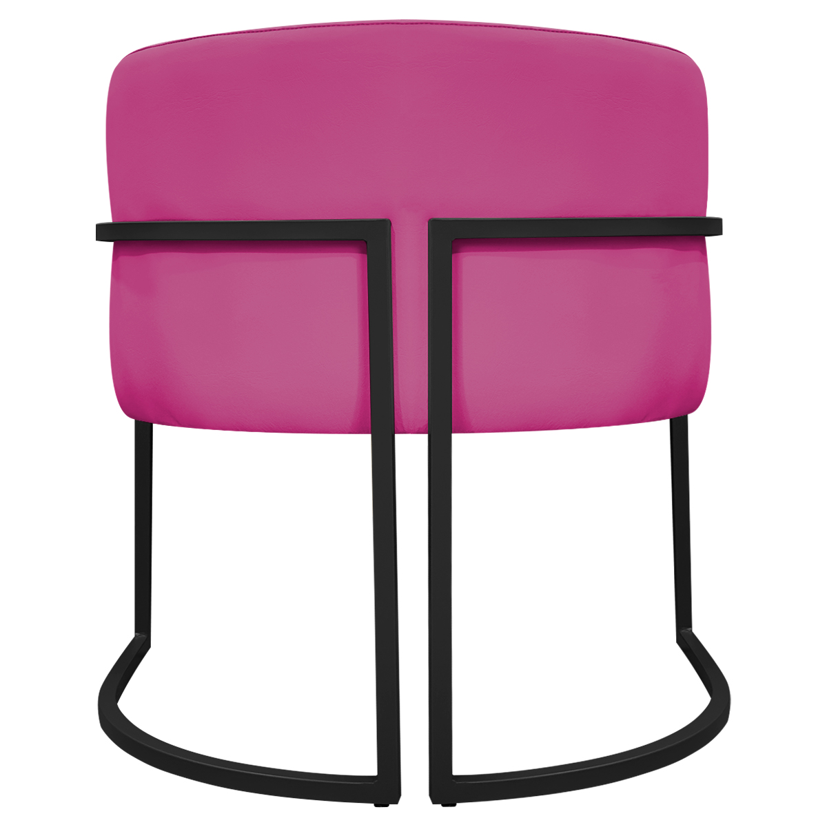 Kit 2 Poltronas Decorativa Para Sala Recepção Manicure Consultório Luna Corino Pink Base de Ferro Bronze