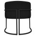 Kit 2 Poltronas Decorativa Para Sala Recepção Manicure Consultório Luna Corino Preto Base de Ferro Bronze