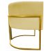 Kit 2 Poltronas Decorativa Para Sala Recepção Manicure Consultório Luna Suede Amarelo  Base de Ferro Dourado